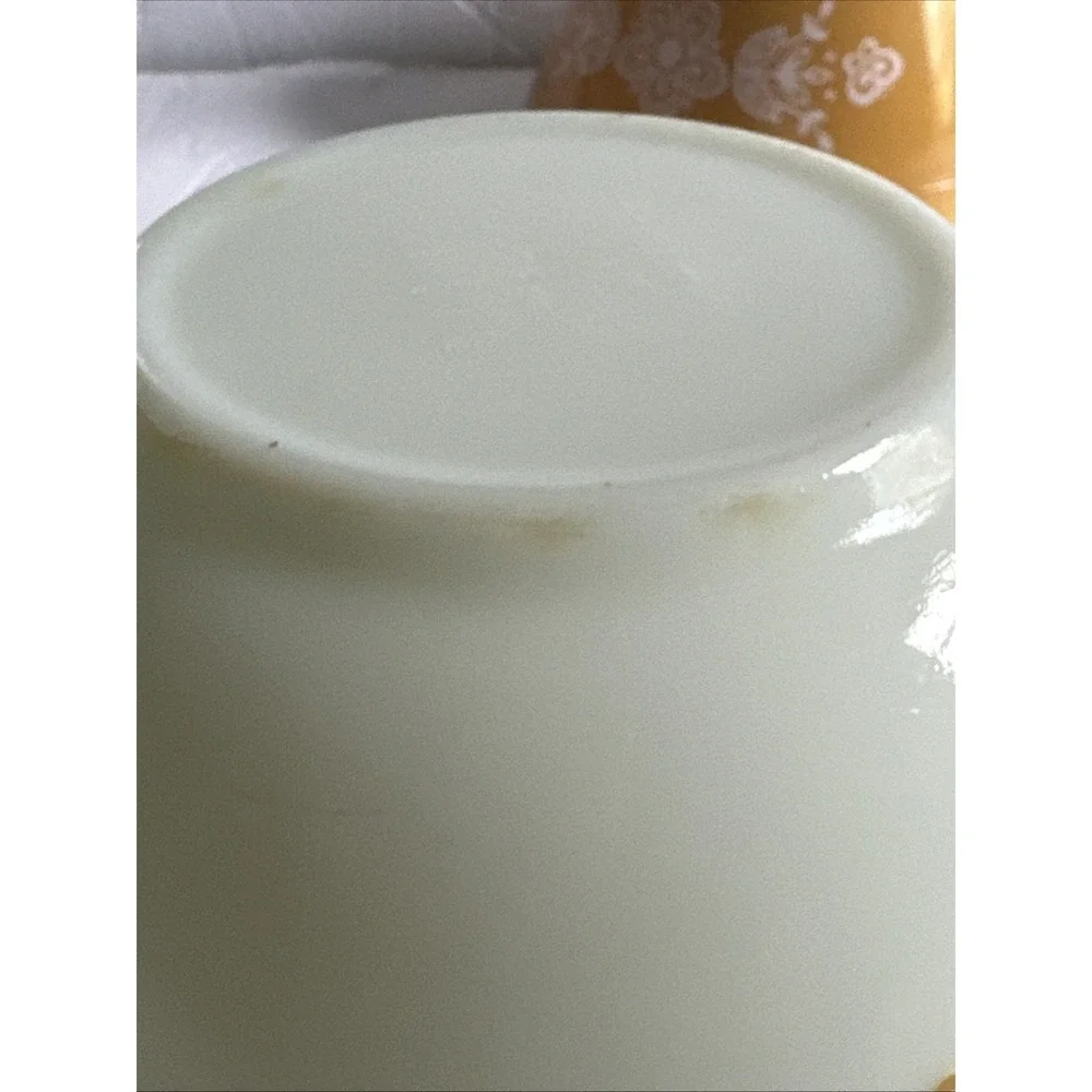 Vintage Pyrex Butterfly Gold 401 402 Nesting Mixing Bowl Set White Milk Glass